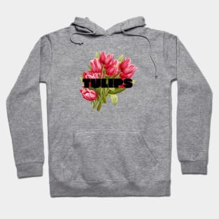 Tulip Art Deco Positive Flora Minimalist Vintage Hoodie